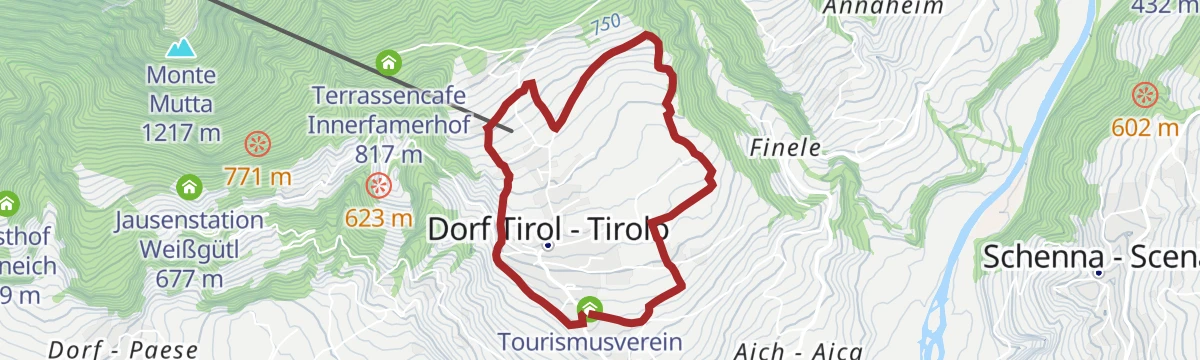 Route map: Escursione sul Sentiero della Mela